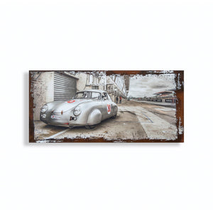 Ouvrir l&#39;image dans le diaporama, Rust&#39;Art - Œuvre photo métallique à tirage unique PORSCHE 356 Pré A &quot;Spirit of Le Mans&quot; - 1954

