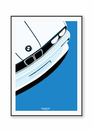 Ouvrir l&#39;image dans le diaporama, E30 royale - affiche Prototype Illustration inspirée de la BMW série 3

