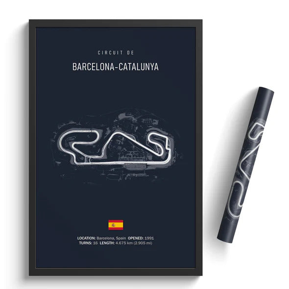 Circuit BARCELONA -CATALUNYA (Grand Prix) - affiche illustratedtracks - ONIRIC