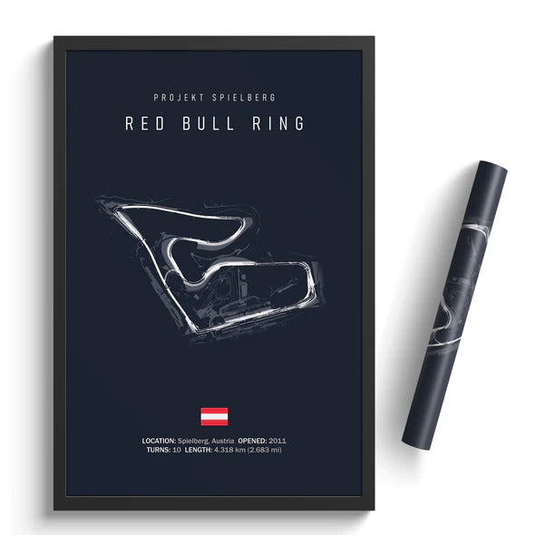 Circuit RED BULL RING - affiche illustratedtracks - ONIRIC