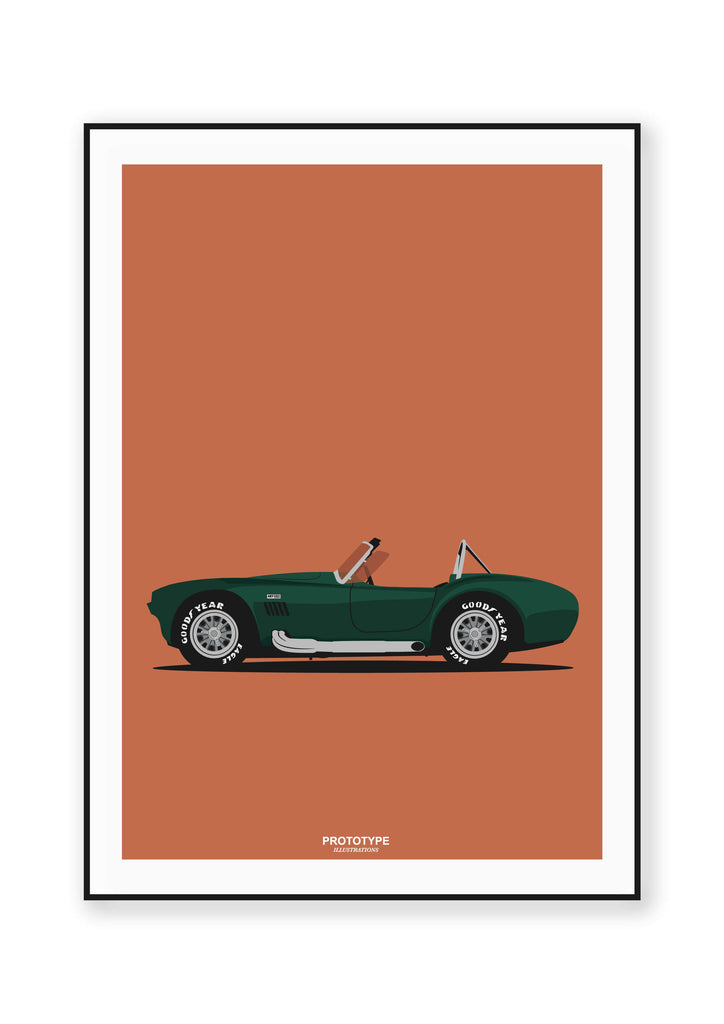 AC Cobra - affiche PROTOYPE ILLUSTRATIONS - ONIRIC