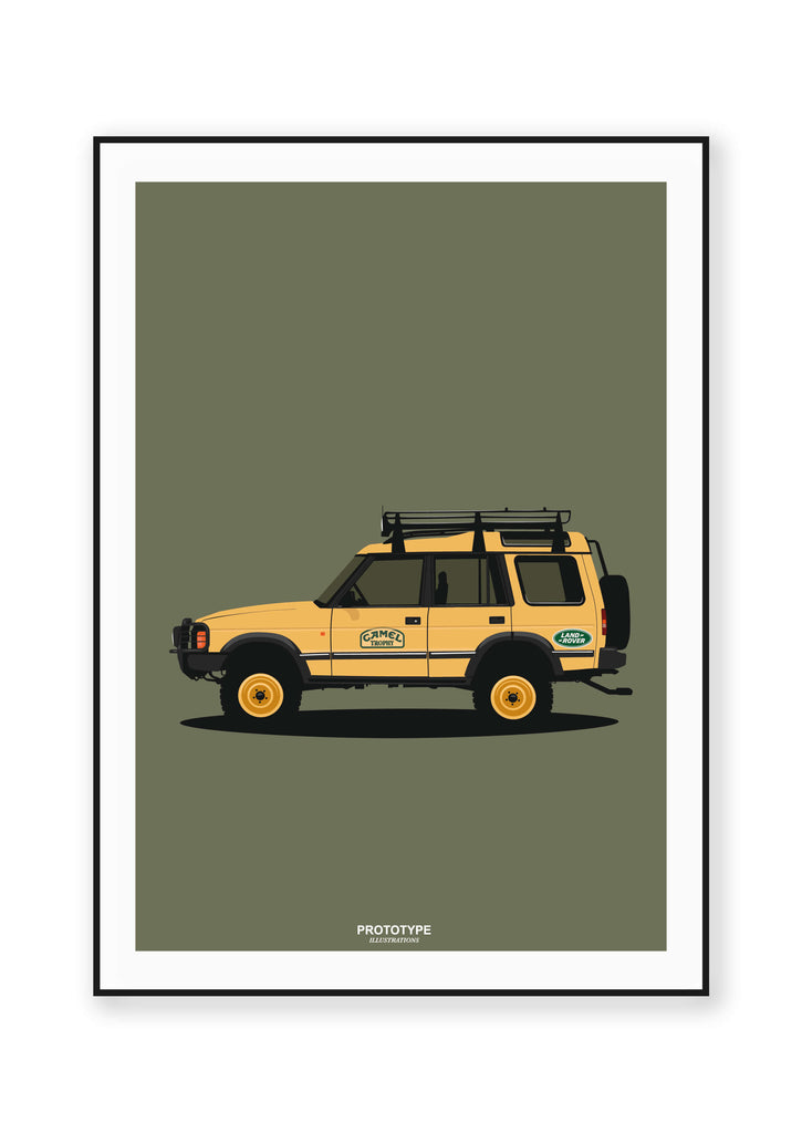 land Rover Discovery Camel Trophy - affiche PROTOYPE ILLUSTRATIONS - ONIRIC