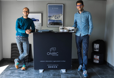 Matthieu GALLET et Adrien EHRET Fondateur et Co-fondateur d'ONIRIC - agence et e-shop spécialisés dans la décoration et l'aménagement du garage