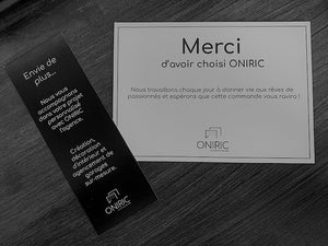 carte cadeau ONIRIC