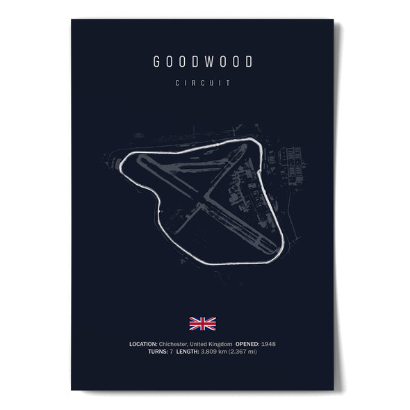 Circuit de GOODWOOD - affiche illustratedtracks - ONIRIC