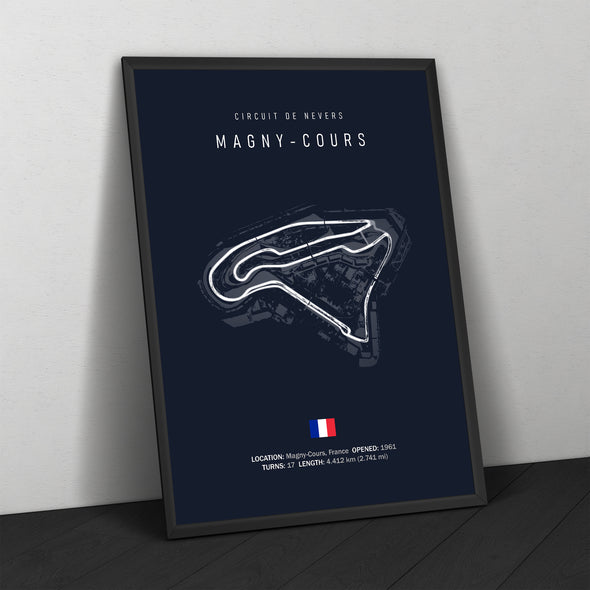 Circuit DE NEVERS MAGNY-COURS - affiche Illustratedtracks - ONIRIC