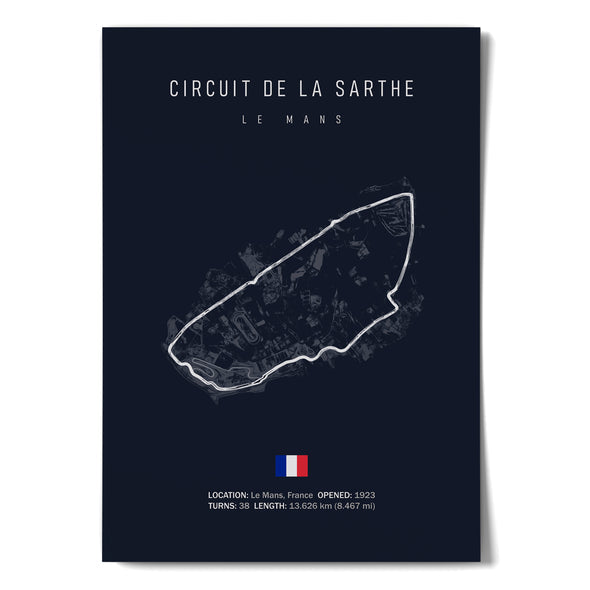 Circuit de LA SARTHE - LE MANS - affiche - ILLUSTRATEDTRACKS - ONIRIC