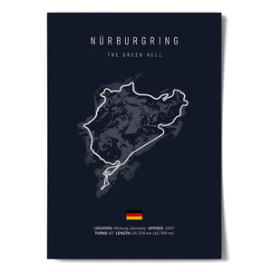 Ouvrir l&#39;image dans le diaporama, Circuit de Nürburgring GP Affiche - Illustratedtracks ONIRIC 01 - iIllustratedtracks - ONIRIC
