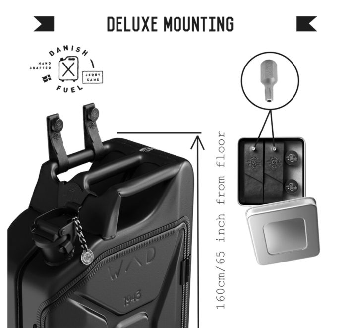 Système d'accroche Jerrycan - Deluxe Mounting - Danish Fuel
