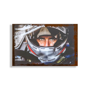 Ouvrir l&#39;image dans le diaporama, Rust&#39;Art - Œuvre photo métallique à tirage unique  Romain Dumas PORSCHE 962C Freisinger - 1990
