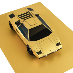 Ouvrir l&#39;image dans le diaporama, Sculpture de voiture en papier &quot;The Coun&quot; Lamborghini Countach (1:18) 1 Paperlegend - ONIRIC
