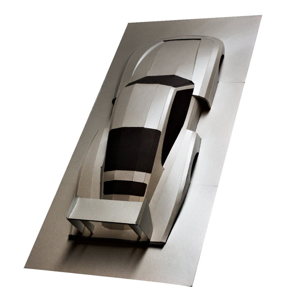 Sculpture de voiture en papier "Whale tail" Porsche 911 (1:8) 2 - Paperlegend ONIRIC