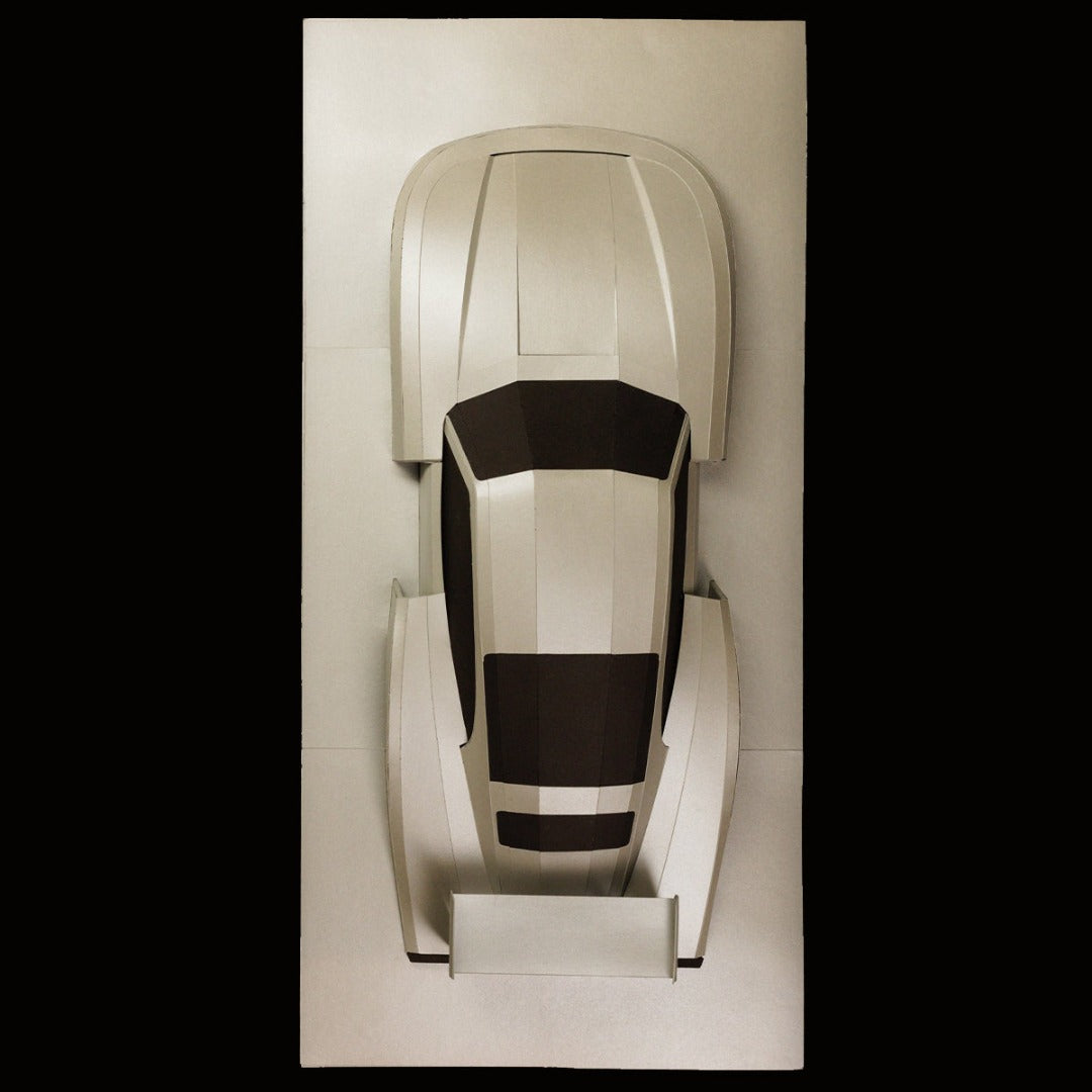 Sculpture de voiture en papier "Whale tail" Porsche 911 (1:8) 3 - Paperlegend ONIRIC