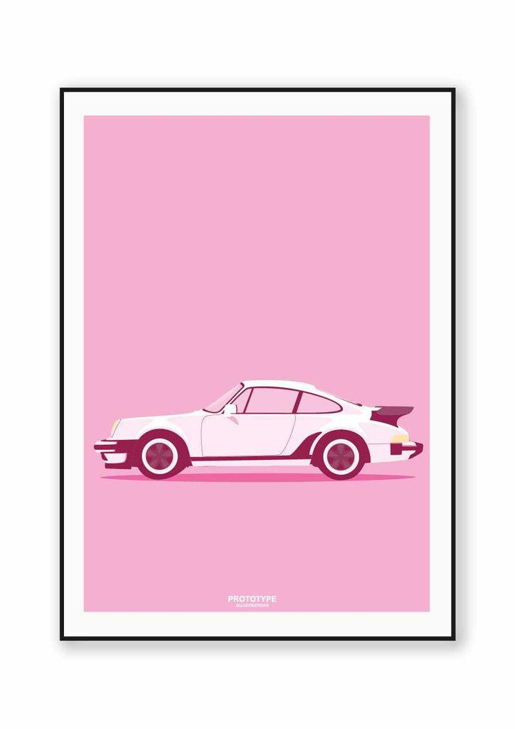 La vie en 911 Turbo - affiche Prototype Illustration inspirée de la Porsche 930 Turbo