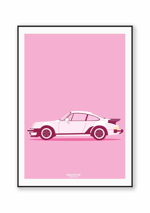 Ouvrir l&#39;image dans le diaporama, La vie en 911 Turbo - affiche Prototype Illustration inspirée de la Porsche 930 Turbo
