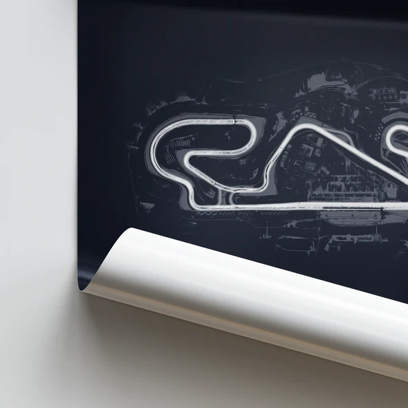 Circuit BARCELONA -CATALUNYA (Grand Prix) - affiche illustratedtracks - ONIRIC