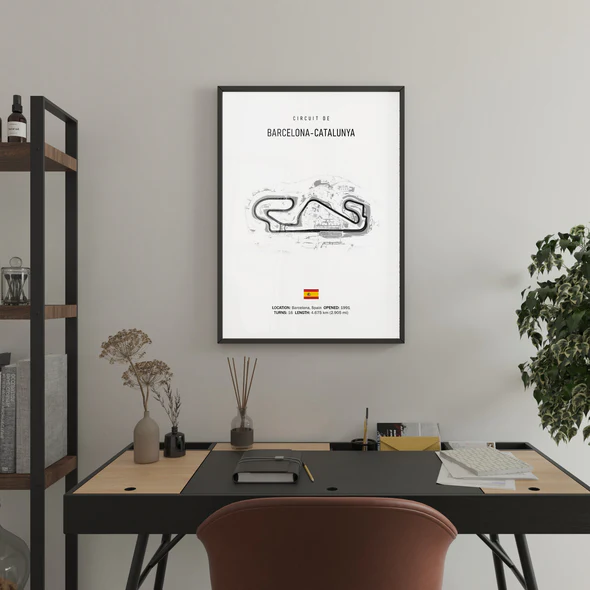 Circuit BARCELONA -CATALUNYA (Grand Prix) - affiche illustratedtracks - ONIRIC