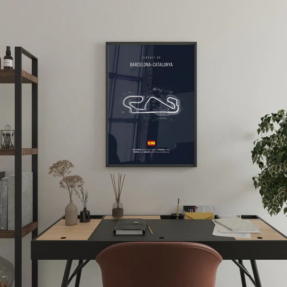Circuit BARCELONA -CATALUNYA (Grand Prix) - affiche illustratedtracks - ONIRIC