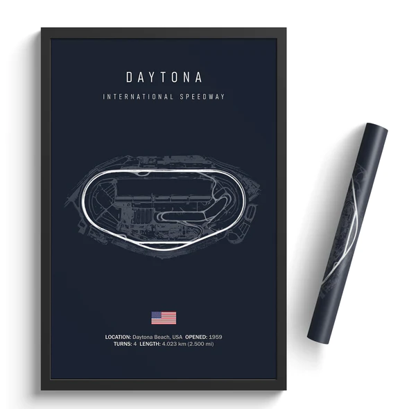 Circuit DAYTONA INTERNATIONAL SPEEDWAY - affiche illustratedtracks - ONIRIC