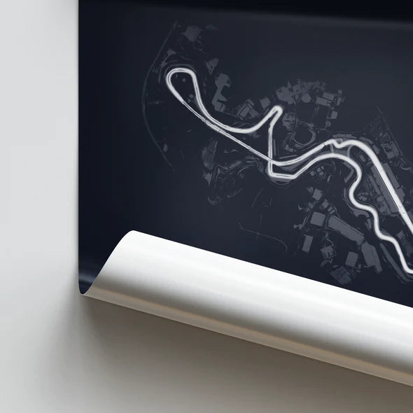 Circuit SUZUKA INTERNATIONAL RACING COURSE - affiche illustratedtracks - ONIRIC