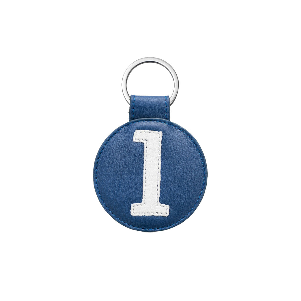 Porte-clés en cuir couleurs et numéros style vintage - 7 cm - E2R - ONIRIC