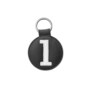 Ouvrir l&#39;image dans le diaporama, Porte-clés en cuir couleurs et numéros style vintage - 7 cm - E2R - ONIRIC
