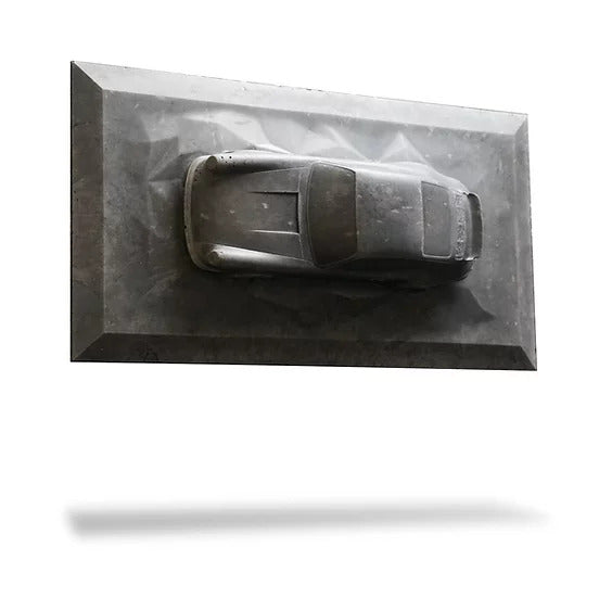 Sculpture murale 17" - Porsche Carrera RS 2.7 n°57 - Advanced Canvas - ONIRIC