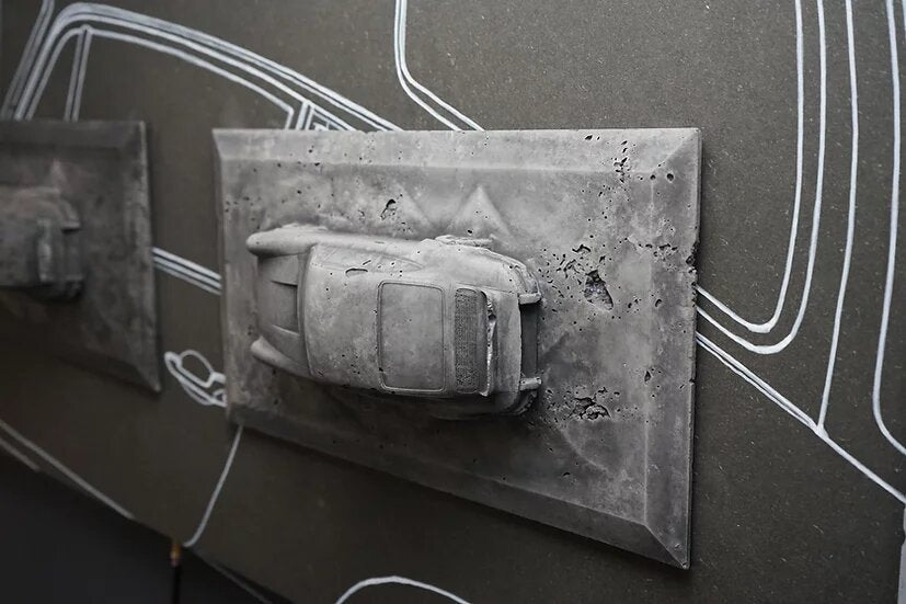 Sculpture murale 17" - Porsche Carrera RS 2.7 n°67 - Advanced Canvas - ONIRIC