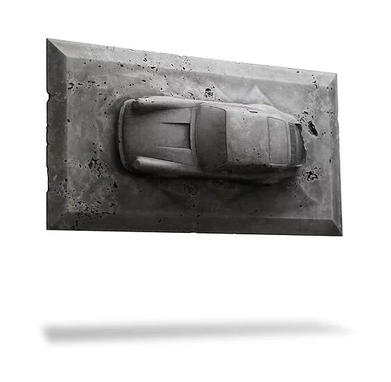 Sculpture murale 17" - Porsche Carrera RS 2.7 n°67 - Advanced Canvas - ONIRIC