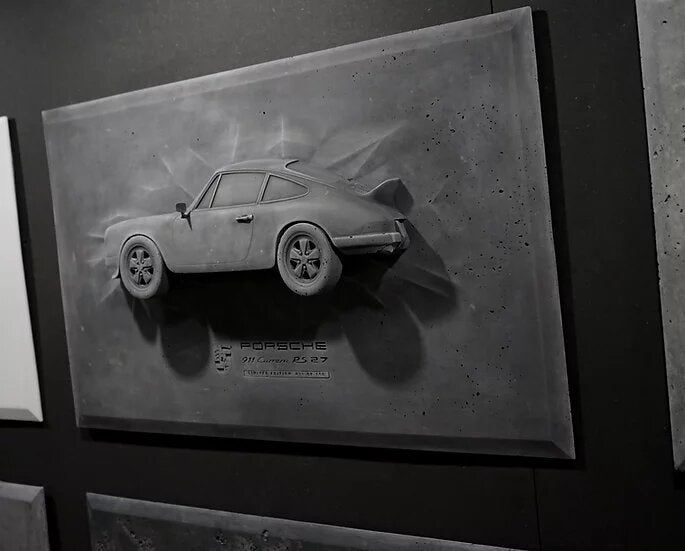 Sculpture murale 36" - Porsche Carrera RS 2.7 n°31 - Advanced Canvas - ONIRIC